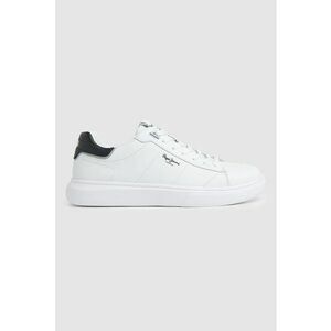 Pantofi sport low-cut de piele - Negru/Alb optic imagine