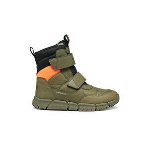 Ghete impermeabile de iarna cu velcro Flexyper ABX - Portocaliu mandarina/Verde masliniu imagine