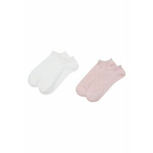 Sosete dama Nydia set de 2 perechi roz murdar - alb crem - Alb crem imagine