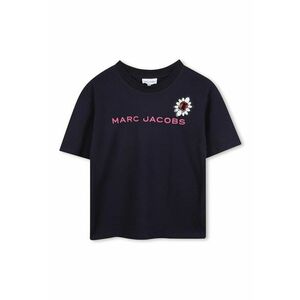 Tricou din bumbac cu logo - Albastru ultramarin imagine