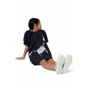 Rochie-tricou cu design grafic - Negru imagine