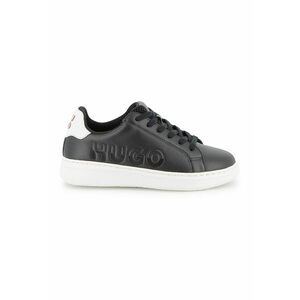 Pantofi sport de piele cu logo - Negru imagine