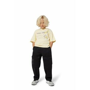 Tricou cu imprimeu logo - Negru/Galben pai imagine