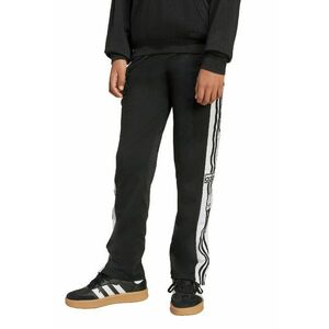 Pantaloni de trening cu logo si capse laterale - Alb/Negru imagine
