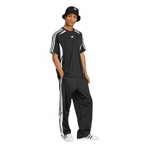 Pantaloni de trening drepti cu slituri laterale - Alb/Negru imagine
