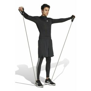 Bluza slim-fit cu guler scurt - pentru fitness - Negru imagine