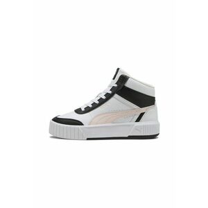 Pantofi sport mid-cut din piele Carina MIa - Negru/Alb optic/Bej deschis imagine