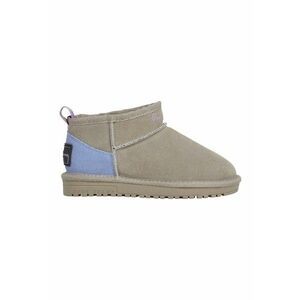 Ghete slip-on din piele intoarsa - Albastru lavanda/Maro taupe deschis imagine