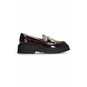 Pantofi loafer cu logo metalic - Auriu/Violet tyrian imagine