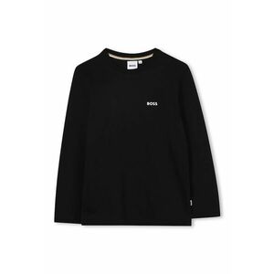 Bluza din bumbac cu decolteu la baza gatului - Negru imagine