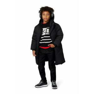 Pulover cu model in dungi - Alb fildes/Negru imagine