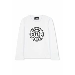 Bluza din bumbac si modal cu imprimeu logo - Negru/Alb murdar imagine