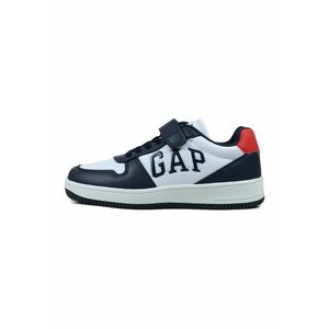 Pantofi sport de piele ecologica cu velcro - Rosu/Bleumarin imagine