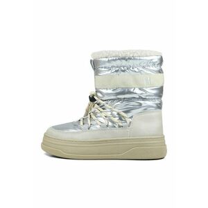 Cizme flatform - Alb murdar imagine