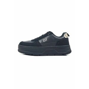 Pantofi sport de piele ecologica cu logo - Negru imagine