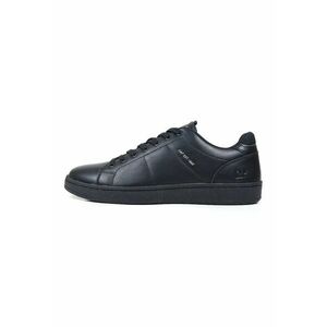 Pantofi sport de piele ecologica cu logo stantat - Negru imagine