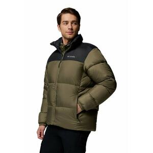 Geaca bufanta cu aspect matlasat Puffect III - Negru/Verde masliniu imagine