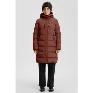 Geaca lunga cu gluga - Visiniu imagine