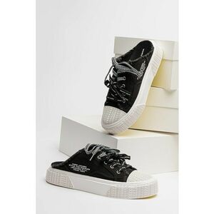 Pantofi sport slip-on cu logo - Negru imagine