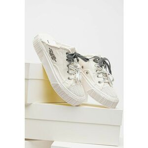 Pantofi sport slip-on cu logo - Alb murdar imagine