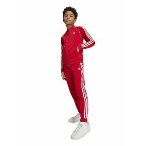 Bluza de trening cu fermoar si broderie logo - Rosu/Alb imagine