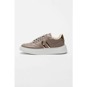 Pantofi sport din piele cu logo - Roz inchis imagine
