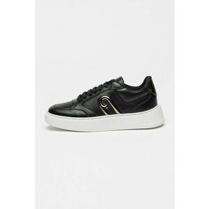 Pantofi sport din piele cu logo - Negru imagine