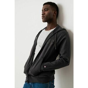 Hanorac slim-fit cu fermoar - Gri inchis imagine