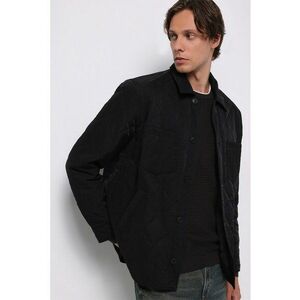 Jacheta-camasa cu model uni si 2 buzunare - Negru imagine