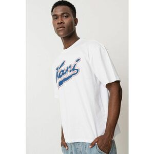 Tricou de bumbac cu logo - Rosu/Alb/Albastru imagine
