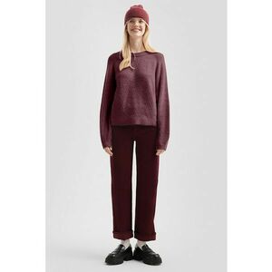 Pulover lejer cu maneci raglan - Rosu stins imagine