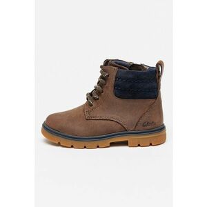 Ghete de piele si piele intoarsa Lorcam - Albastru inchis/Maro inchis/Caramel imagine