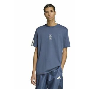 Tricou din bumbac cu logo - Albastru prafuit imagine