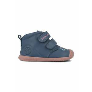 Pantofi sport de piele cu inchidere velcro - Albastru petrol imagine