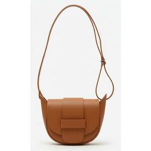 Geanta de umar din piele naturala model messenger - bej - 16x18x8cm imagine