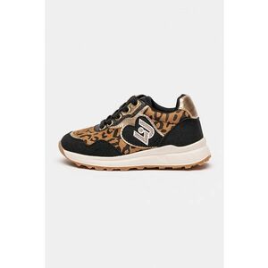 Pantofi sport low-cut cu model colorblock - Negru/Maro imagine