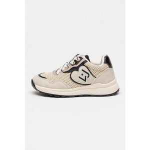 Pantofi sport din material sintetic cu garnituri din material textil - Auriu/Bej deschis imagine