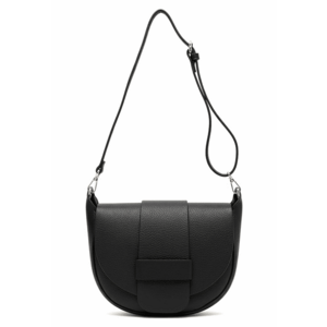 Geanta dama listonoska mare - piele naturala - neagra - 23x18x8cm imagine