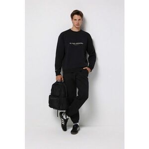 Bluza de trening lejera cu imprimeu text - Alb/Negru imagine
