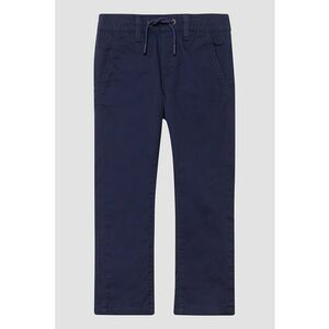 Pantaloni slim-fit cu snur - Albastru indigo imagine
