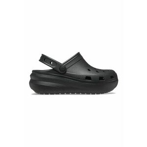 Saboti slingback cu talpa wedge si aspect perforat Cutie - Negru imagine