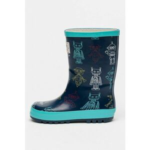 Cizme de ploaie flstform cu design grafic - Verde aquamarin/Bleumarin imagine