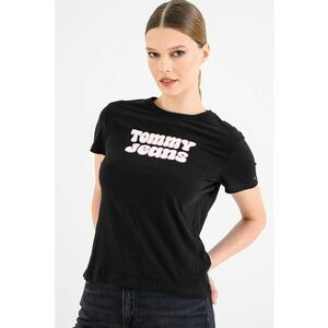 Tricou regular fit cu imprimeu logo - Negru imagine