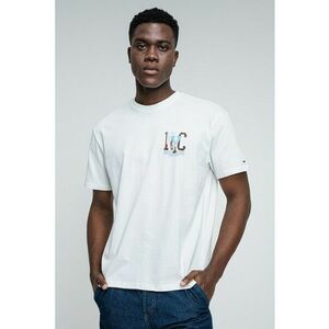 Tricou relaxed fit cu imprimeu pe partea din spate - Rosu/Alb/Albastru imagine