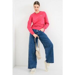 Bluza de trening din bumbac cu decolteu la baza gatului - Fucsia imagine