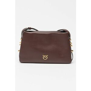 Geanta crossbody de piele Triplet Mini - Visiniu imagine