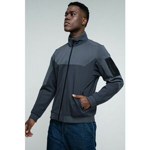 Jacheta uni cu guler inalt - Gri inchis imagine