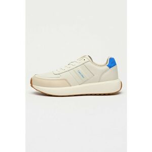 Pantofi sport de piele cu logo City Runner - Alb fildes/Bej deschis imagine