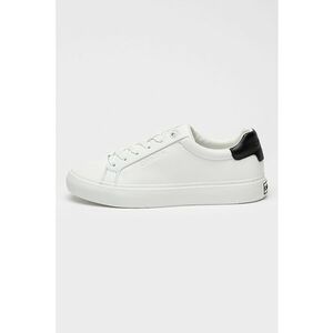 Pantofi sport low-cut de piele - Negru/Alb optic imagine