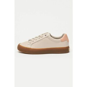 Pantofi sport low-cut de piele - Roz prafuit/Grej imagine